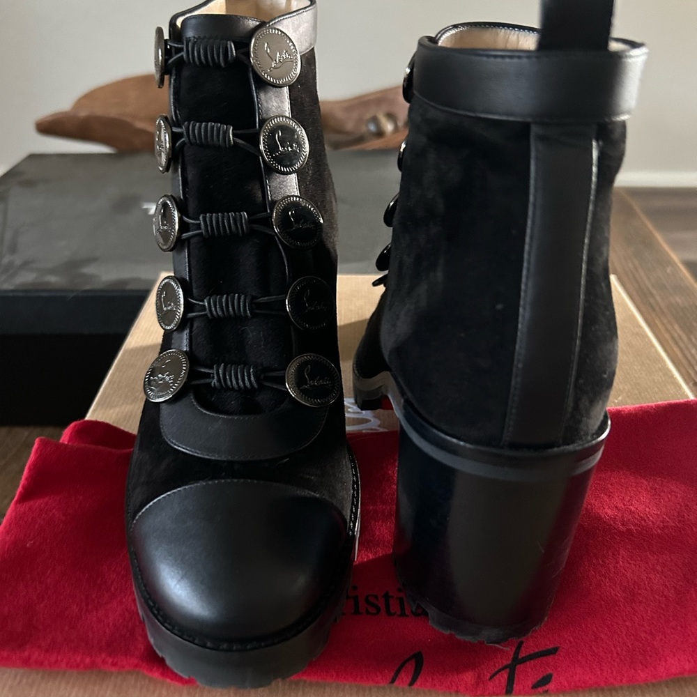 Christian Louboutin lug sole boots